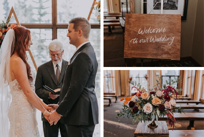 ceremony at hotel in Canmore